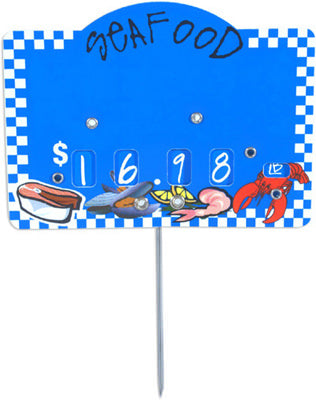 Dial Price Tags for Seafood with pin- 5 pieces