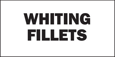 White Plastic Seafood Name Insert Set-2 3/4"L