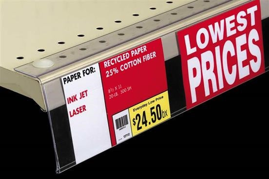 Flip Up Gondola Sign Holders-4 " H- 5 pieces