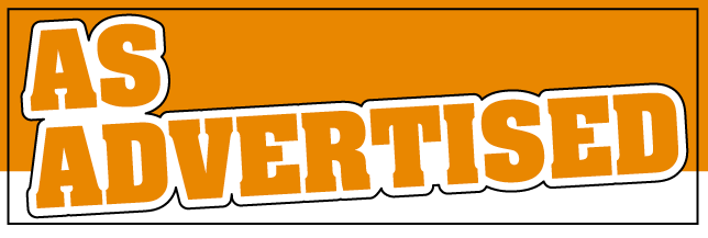 Large Spiral  Sign Board Header As Advertised Insert-6"