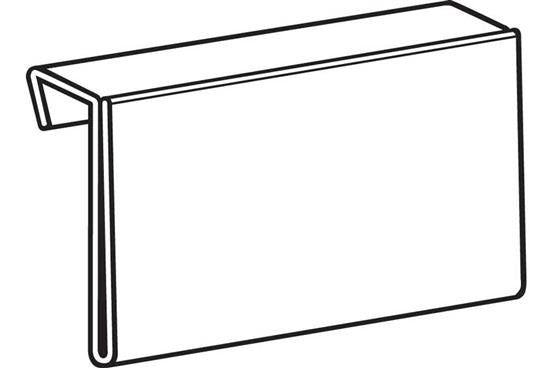 Covered Face Sign Holders for Shelves with Square Edge Store Fixtures-3.5" H x 5.5" W -10 pieces