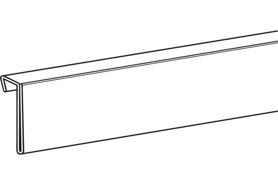 Covered Face Sign Holders for Store Fixtures  with Square Edge Shelves