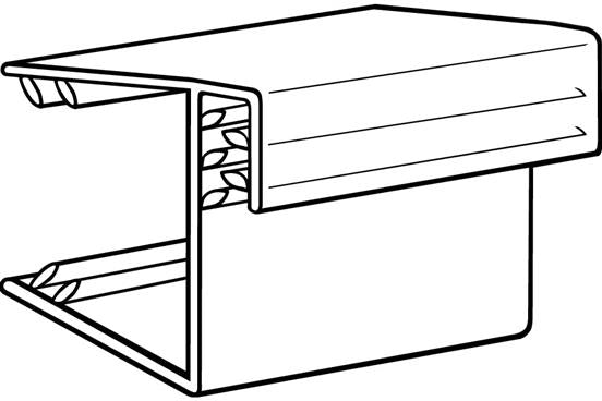 Sign Holders for Square Edge Fixtures or Wooden Shelves-25 pieces