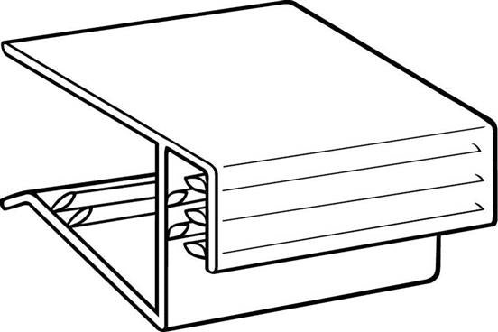 Sign Holders for 1/2" - 5/8" Thick Square Edge or Wooden Shelves-25 pieces