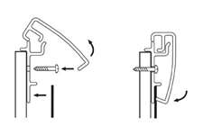 Wall Mount Black Front Load Plastic Sign Frame