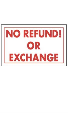 Retail Store Policy Signs-11" W x 7" H- 5 pieces