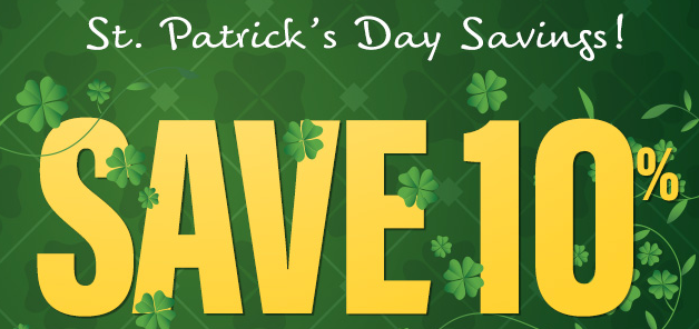 St. Patrick's Day Sale End Cap-Gondola Signs- 36" W x 18" H