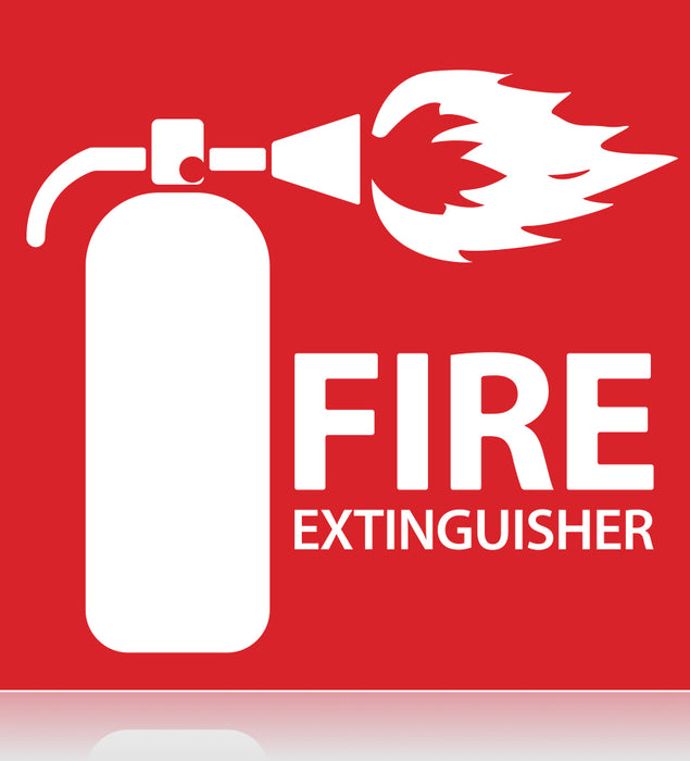 Fire Extinguisher Store Policy Signs-Red- 4 pieces