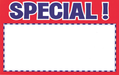 Special Shelf Signs Price Cards-Red & Blue  5.5"W x 3.5"H -100 signs - screengemsinc