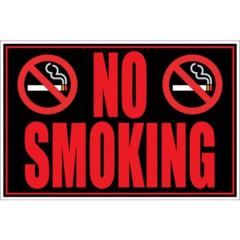 No Smoking Store Policy Signs- 4 pieces per pack