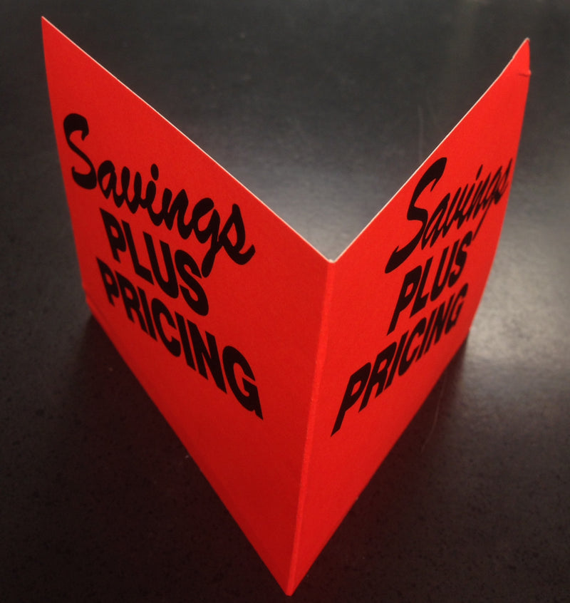 Savings Plus Pricing Aisle Violator Shelf Signs-100 signs