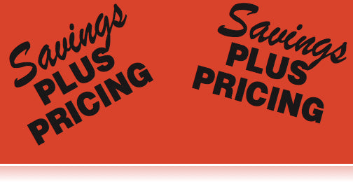 Savings Plus Pricing Aisle Violator Shelf Signs-100 signs
