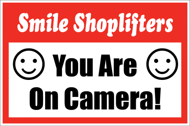 Shoplifting Store Policy Signs- 4 pieces