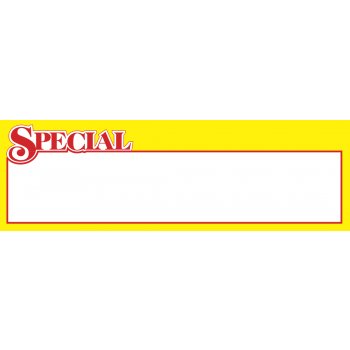 Special Shelf Signs-Price Cards-11"W x 3.5"H-100 signs - screengemsinc