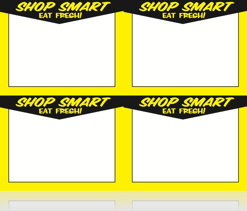 Shop Smart-Eat Fresh Shelf Signs Price Cards 4UP Laser Compatible -400 signs