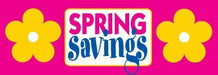 Spring Savings Paper Banner