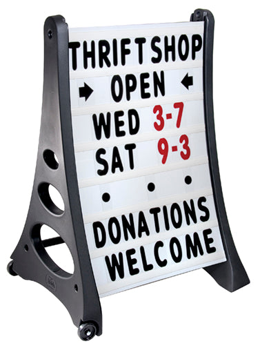 Sidewalk Sign-Changeable Quick Load A- Frame Standard White Message Sign