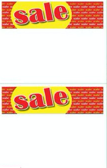 Sale Shelf Signs 2UP Laser Printer Compatible-200 signs
