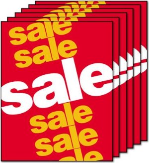 Sale Retail Store Posters- 6 pieces