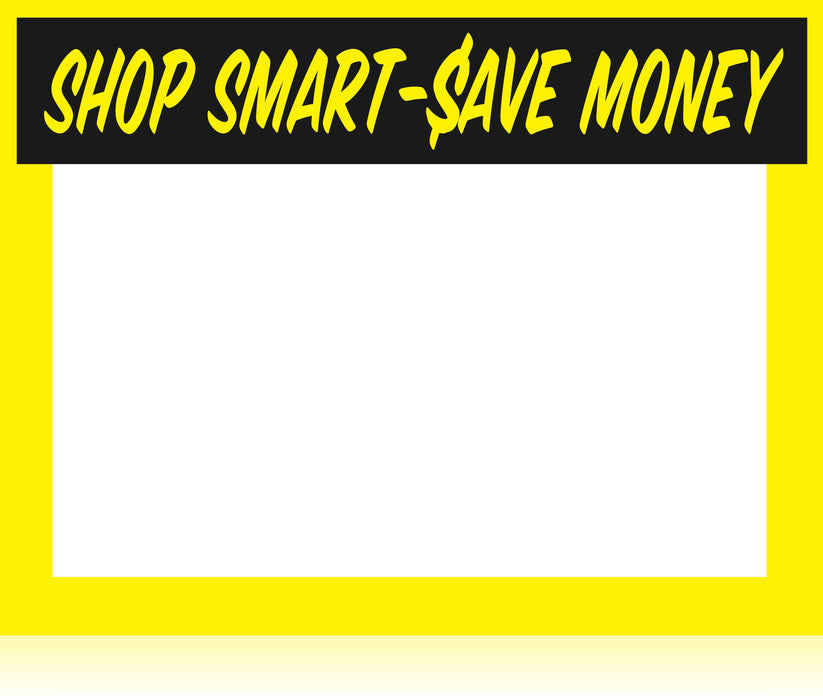Shop Smart-Save Money Shelf Signs-1UP Laser Compatible-100 signs
