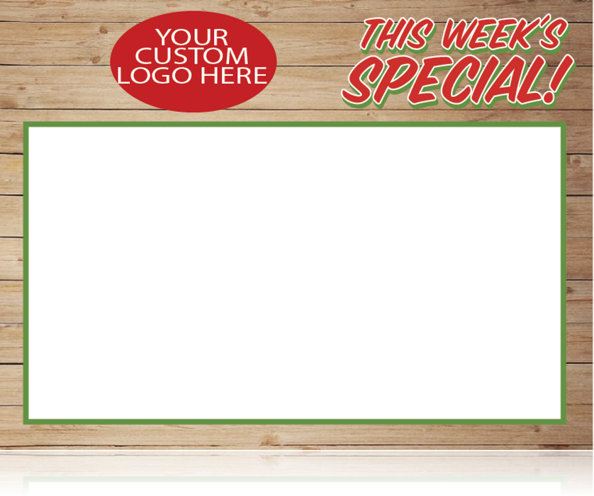 This Weeks Special Shelf Signs-Price Cards-1 UP Laser Compatible -11"W x 8.5" H -100 signs