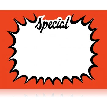 Special Starburst Shelf Signs-14"W x 11"H-100 signs