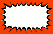 Orange Starburst Shelf Signs Price Cards 