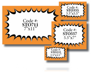 Orange Starburst Shelf Signs Price Cards