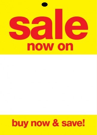 Sale Now On Sale Tags-Price Tags -5 x 7-100 pieces