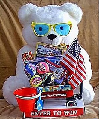 Giant Summer Bear Toy Filled Wagon Promotional Sweepstakes Item-4'