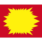 Starburst Shelf Signs-Price Cards- 5.5" x 7"H Red and Yellow-100 signs - screengemsinc