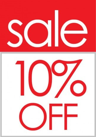 Sale 10 % Off Window Signs Poster-36" W x 48" H