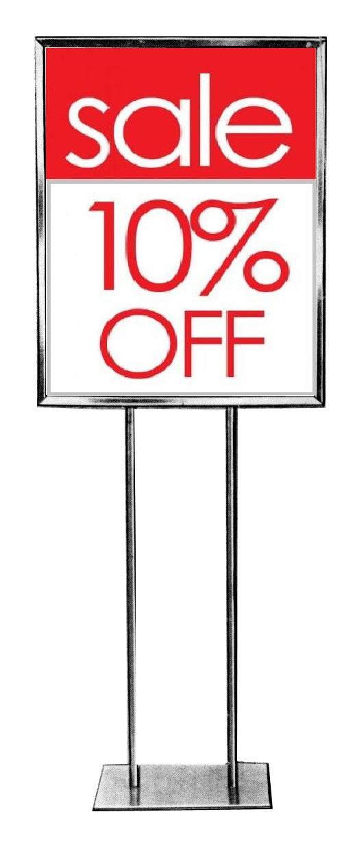Sale 10% Off Floor Stand Stanchion Sign-Poster