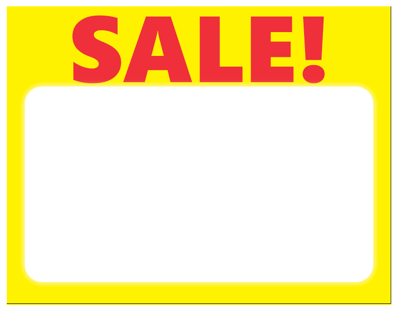 Sale laser compatible shelf signs price cards