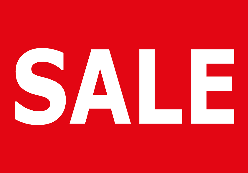 Sale Window Signs Poster-Red-24" W x 18" H