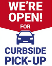 We're Open for Curbside Pick Up Lawn-Yard Signs
