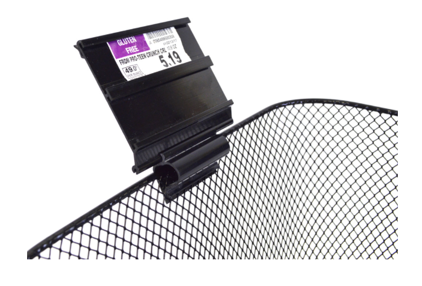 Price Tag Sign Holders for wire baskets shelves fixtures