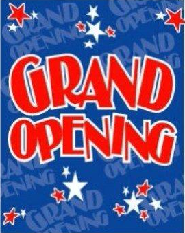 Grand Opening Star Themed Poster- 40"W x 50"H