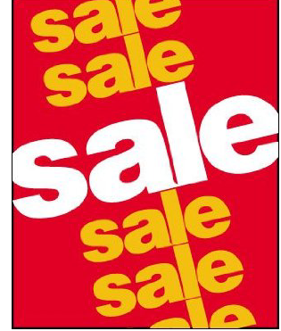 Sale Sale Sale Shelf Signs Price Cards-7"H x 5.5"W- 10 pieces