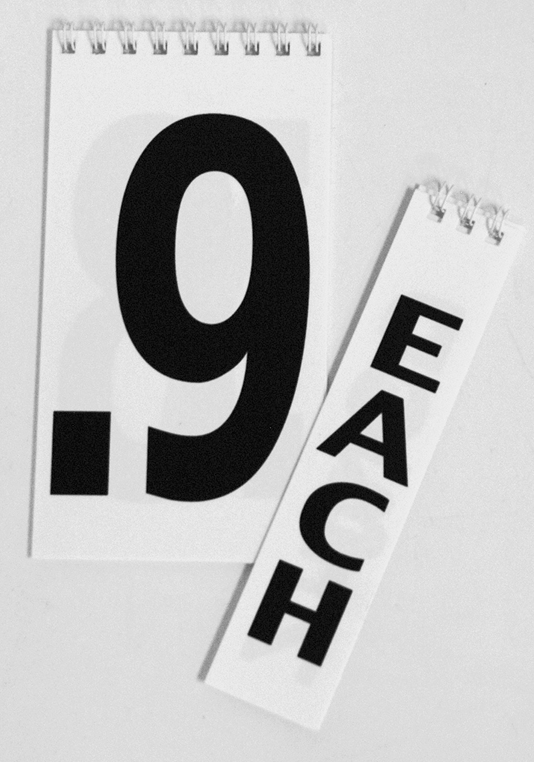 White Spiral Pricing Pads Set for Large Spiral Sign Boards