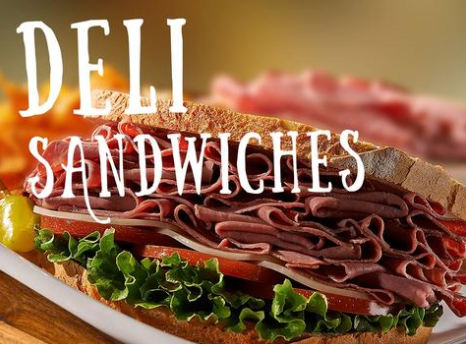 Ceiling Dangler Mobile Sign-Deli Sandwiches 