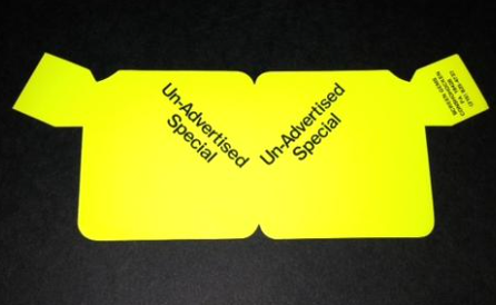 Unadvertised Fluorescent Yellow Flag Signs-No Sign Holder Needed- 100 signs