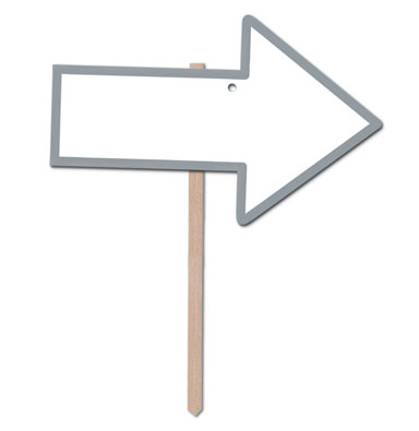 Silver Directional Arrow Lawn Signs-6 pieces
