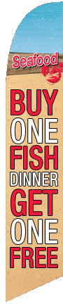 Seafood Dinner BOGO Feather Flag Kit