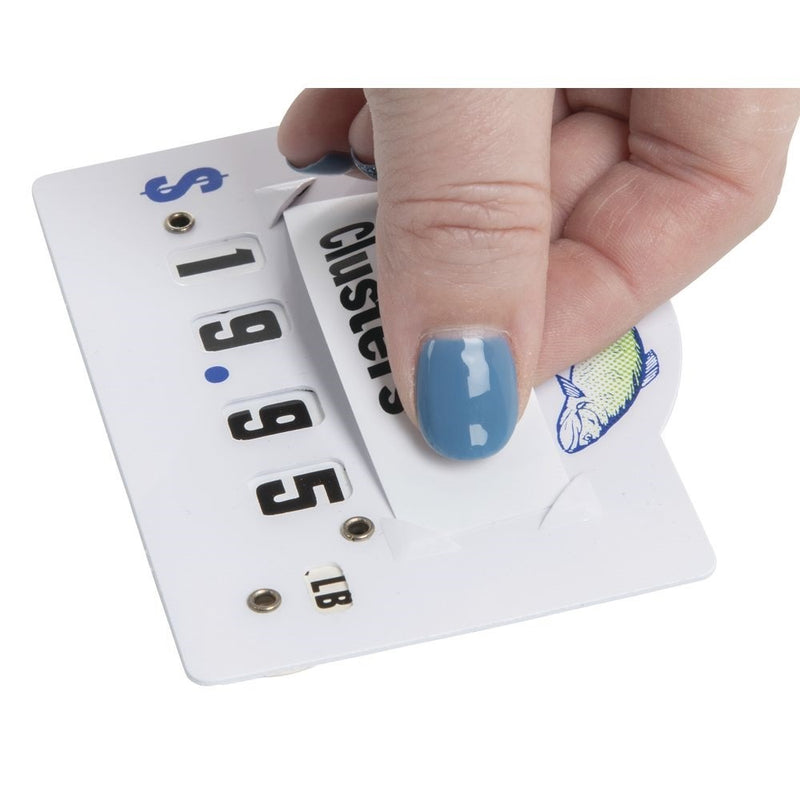 White Plastic Seafood Name Insert Set-2 3/4"L