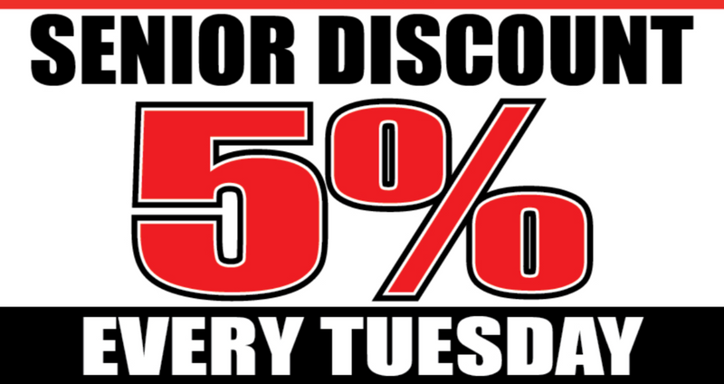 Senior Citizen Discount Window Sign-Posters