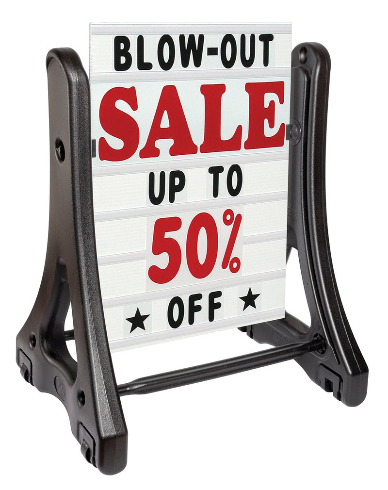 Sidewalk Sign-Swinger Deluxe Changeable White Message Board