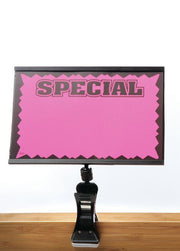 Sign Holders-1 Channel Track Sign Holders with Black Spring Clips 