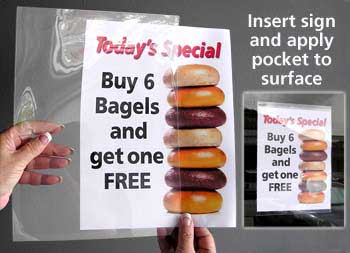 Sign Holders for Glass-8.5"Wx 11"H-10 pieces