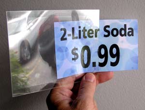 Cooler/Freezer Door Sign Holders-8.5"x11"-Landscape-10 pieces